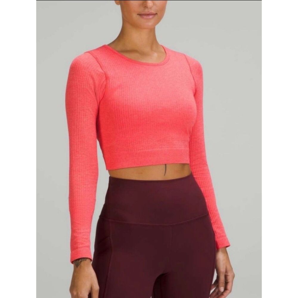 Lululemon Ebb to Street Long Sleeve Shirt Pale Raspberry Size 4